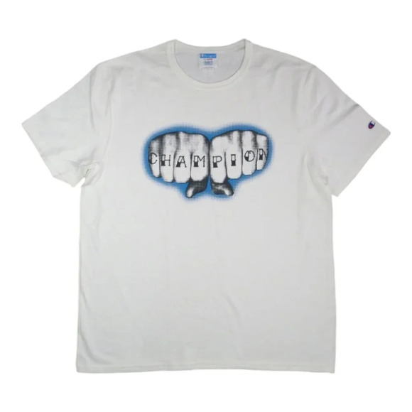 Champion Other - Champion  [M] Men's White and Blue T-shirt